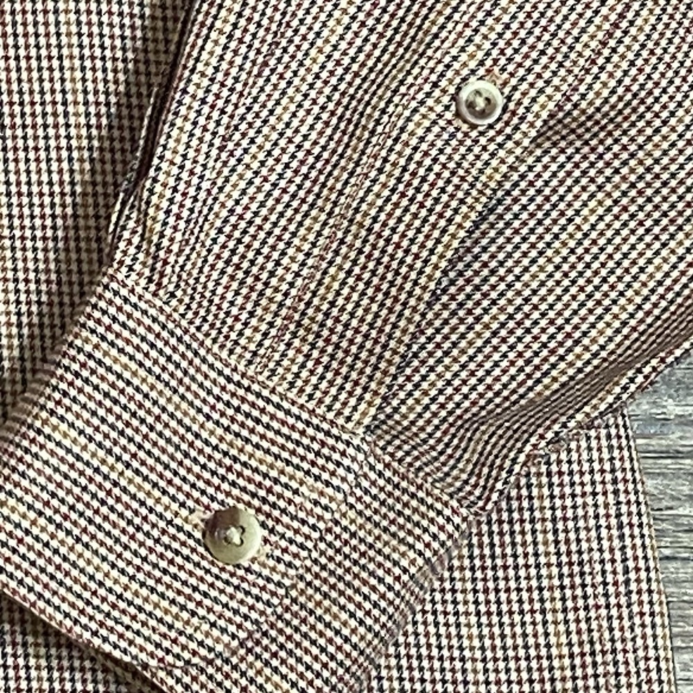 Jos. A.Bank Men's Medium Dress Shirt Houndstooth Preppy Officecore Quiet Luxury - Picture 6 of 10